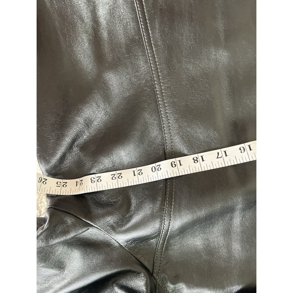 Vintage Danier Black Leather Coat 2XL Oversized Grunge Chic Premium Leather - Picture 9 of 16